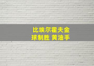 比埃尔霍夫金球制胜 黄油手